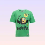 Sünger Bob Kare Pantolon Kız Çocuk Legendary Halloween Yeşil Tişört