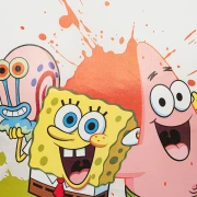 Nickelodeon SpongeBob SquarePants & Friends Print Crewneck T-Shirt – White – Women