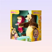 Masha and the Bear Plush Toy Set – 20 cm Bear & 12 cm Masha Doll