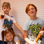 Nickelodeon Genç Mutant Ninja Kaplumbağalar Turtle Power Baskılı Bisiklet Yaka Mavi – Erkek Çocuk