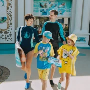 Купальный Комплект с Коротким Рукавом с Принтом Nickelodeon Губка Боб Квадратные Штаны – Жёлтый и Тё