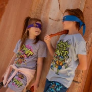 Nickelodeon Genç Mutant Ninja Kaplumbağalar Turtle Power Baskılı Bisiklet Yaka Mavi – Erkek Çocuk