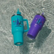 The Land of Legends Chateau Print Thermos - Purple