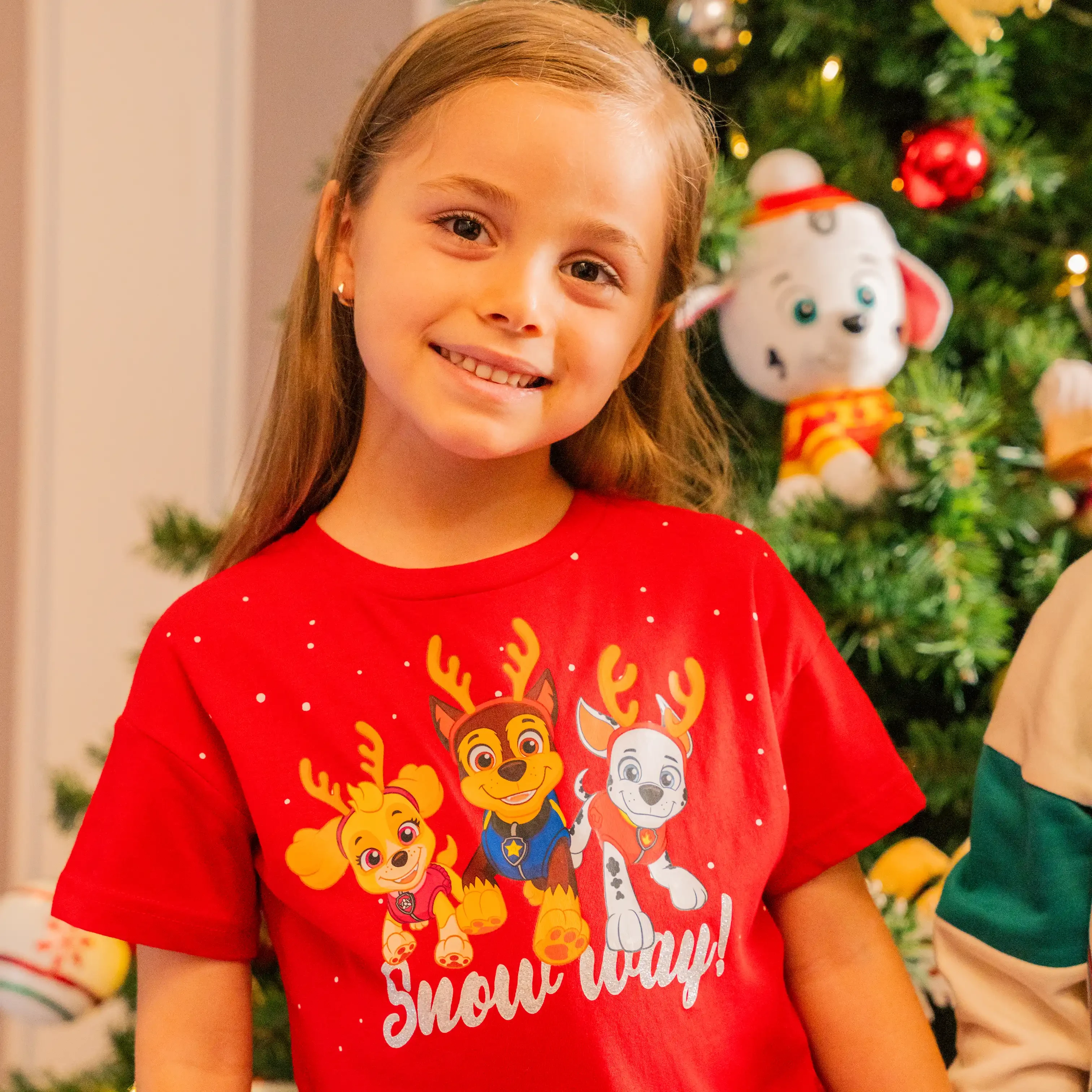 PAW Patrol Girls' Red Christmas T-Shirt