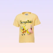 Nickelodeon SpongeBob SquarePants & Patrick Star Printed Crewneck T-Shirt – Yellow – Girls
