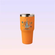 The Land of Legends Chateau Print Thermos - Orange