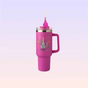 The Land of Legends Chateau Print Thermos - Pink