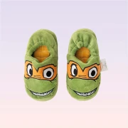 Nickelodeon Teenage Mutant Ninja Turtles Michelangelo Character Plush Slippers 19 cm