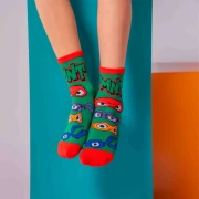 Nickelodeon Genç Mutant Ninja Kaplumbağalar Desenl Erkek Çocuk Çorabı 31-34