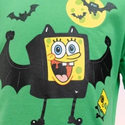 Sünger Bob Kare Pantolon Kız Çocuk Legendary Halloween Yeşil Tişört