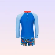 Masha and The Bear Boys' Long Sleeve Swim Set Blue