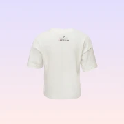 Nickelodeon Sünger Bob Kare Pantolon ve Arkadaşları Baskılı Bisiklet Yaka Beyaz - Kız Çocuk Tişört