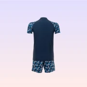 The Land of Legends Men's Short Sleeve Swim Top Blue