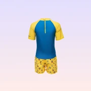 Nickelodeon SpongeBob SquarePants Printed Short Sleeve Swim Set – Yellow & Navy – Boys