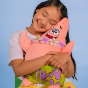 Nickelodeon Sünger Bob Patrick Figürlü Çiçek Yüzüklü Peluş 45 cm