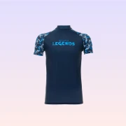 The Land of Legends Men's Short Sleeve Swim Top Blue