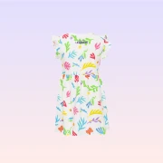 DORA Girls’ White Crew Neck Dress