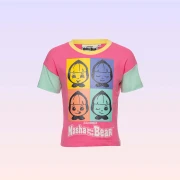 Masha Girls’ Pink Crew Neck T-Shirt