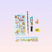 Nickelodeon Sünger Bob Kare Pantolon Desenli Kırtasiye Seti