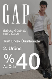 Преимущество 40% На Второй Товар В GAP Ко Дню Отца
