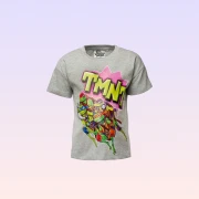 Nickelodeon Teenage Mutant Ninja Turtles Printed Crewneck T-Shirt – Grey – Girls