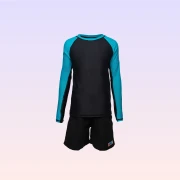 The Land of Legends Boys' Long Sleeve Swim Top Black Green