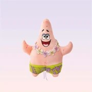 Nickelodeon Мягкая игрушка Патрик с цветочным кругом из Губки Боба, 45 см