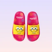 Sünger Bob Kare Pantolon Kız Çocuk Sarı Pembe Terlik