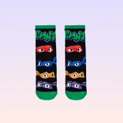 Nickelodeon Teenage Mutant Ninja Turtles Patterned Socks – Unisex Kids – Size 31–34