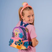 Nickelodeon Sünger Bob Kare Pantolon Gökkuşağı Desenli Sırt Çantası