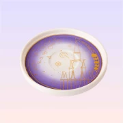 The Land of Legends 2-Piece Purple Turkish Coffee Cup Set with Chateau Design