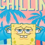Nickelodeon SpongeBob SquarePants “Chillin” Printed Crewneck T-Shirt – Multicolor – Boys