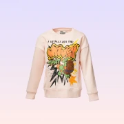 Nickelodeon Genç Mutant Ninja Kaplumbağalar Baskılı Bisiklet Yaka Yavruağzı Kız Çocuk Sweatshirt