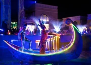 Musical Boat Parade Show - Heart of Chimera Fountain