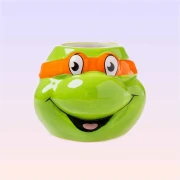 Genç Mutant Ninja Kaplumbağalar 3D Michelangelo Kupa – Yeşil Turuncu