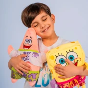 Nickelodeon Sünger Bob Patrick Figürlü Tişörtlü Peluş 20 cm