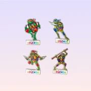 Teenage Mutant Ninja Turtles 4-Piece Metal Badge Set