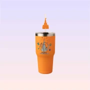 The Land of Legends Chateau Print Thermos - Orange