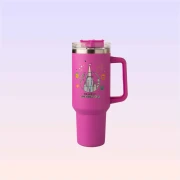 The Land of Legends Chateau Print Thermos - Pink