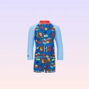 Masha and The Bear Boys' Long Sleeve Swim Set Blue