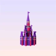 The Land of Legends Chateau Magnet - Purple