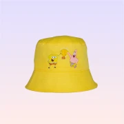 Nickelodeon Sünger Bob Figürlü Sarı Bucket Şapka