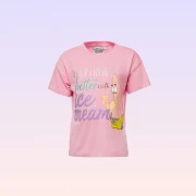 Nickelodeon SpongeBob SquarePants Patrick Star Ice Cream Print Crewneck T-Shirt – Pink – Girls