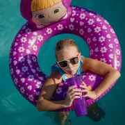 The Land of Legends Logo Straw Cup - Purple