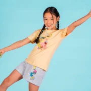 Nickelodeon SpongeBob SquarePants & Patrick Star Printed Crewneck T-Shirt – Yellow – Girls