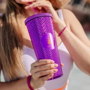 The Land of Legends Logo Straw Cup - Purple