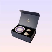 The Land of Legends 2-Piece Purple Turkish Coffee Cup Set with Chateau Design